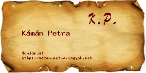 Kámán Petra névjegykártya